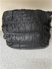PRADA Nappa Gaufre Antik - Black Hobos Handbag